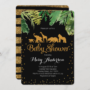 Wild Jungle Baby Shower Invitation