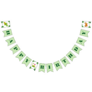 Wild Jungle Dinosaur Adventure Kids Birthday Bunting