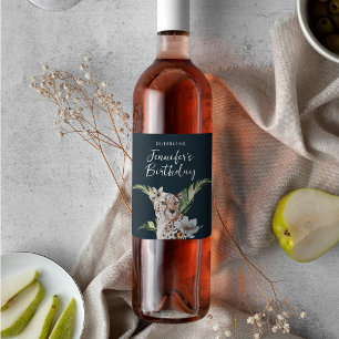 Wild Jungle Leopard Adult Birthday Party Wine Label
