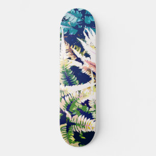Wild Jungle Painting, Forest Dark Botanical Nature Skateboard