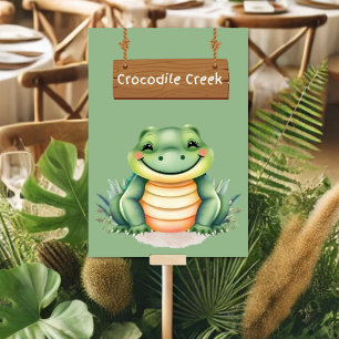Wild Jungle Safari Crocodile Creek Table Sign Table Number