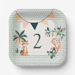 Wild Jungle Theme Birthday Party Paper Plate