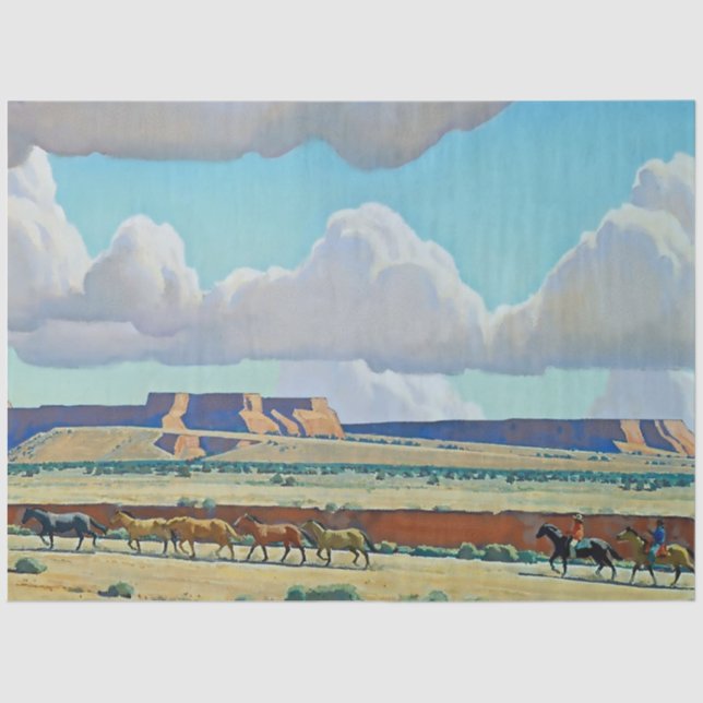 “Wild Land of the Navajo” by Maynard Dixon Tissue Paper (Front)