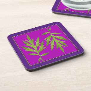 Wild Leaves on a Coaster Set (2)