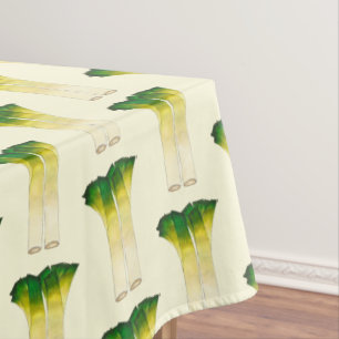 Wild Leeks Garden Vegetable Cooking Food Veg Tablecloth