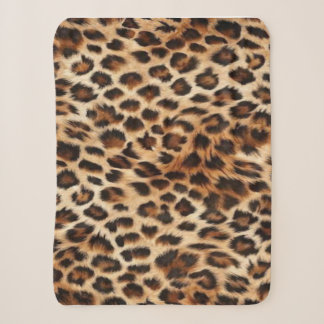 Wild Leopard Animal Print Sherpa Fleece Blanket –