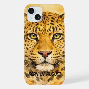 Wild Leopard – August Birth Month Animal iPhone 15 Plus Case