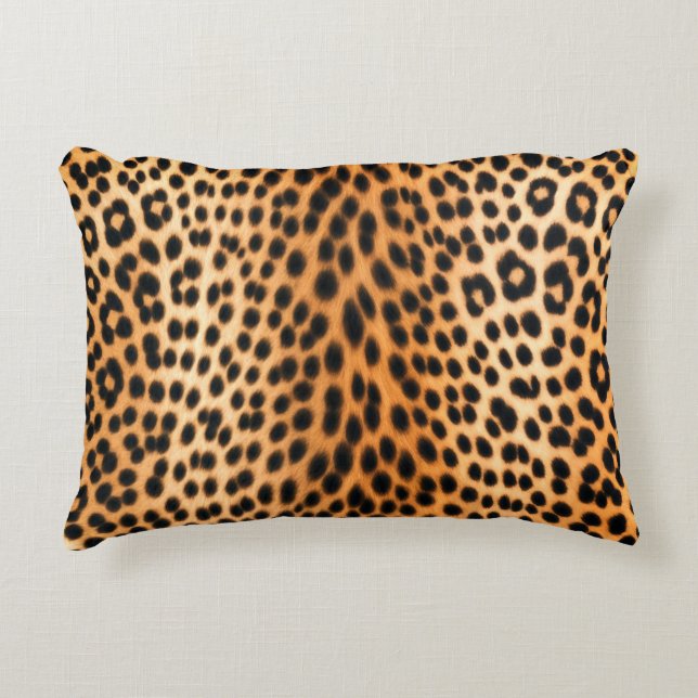 Wild Leopard Energy – Bold Animal Print Fashion Decorative Cushion (Front)