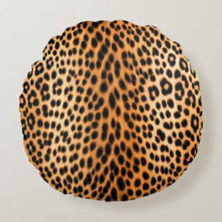 Wild Leopard Energy – Bold Animal Print Fashion Round Cushion