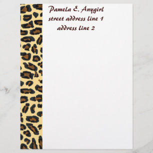 Wild Leopard Fur stationery Customised Letterhead