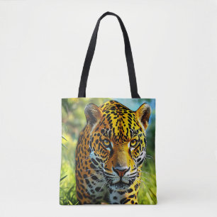 🌸 Wild Leopard Neon Safari Energy Home Style 🌸 Tote Bag