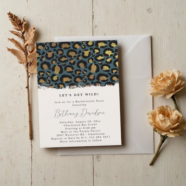 Wild Leopard Print Bridal Shower Invitation (Creator Uploaded)