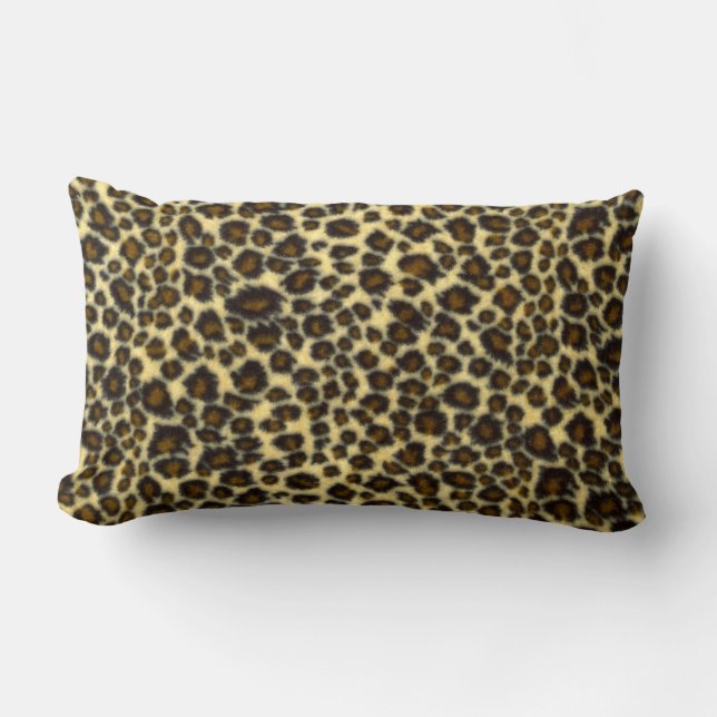 Wild Leopard Print Lumbar Cushion (Front)