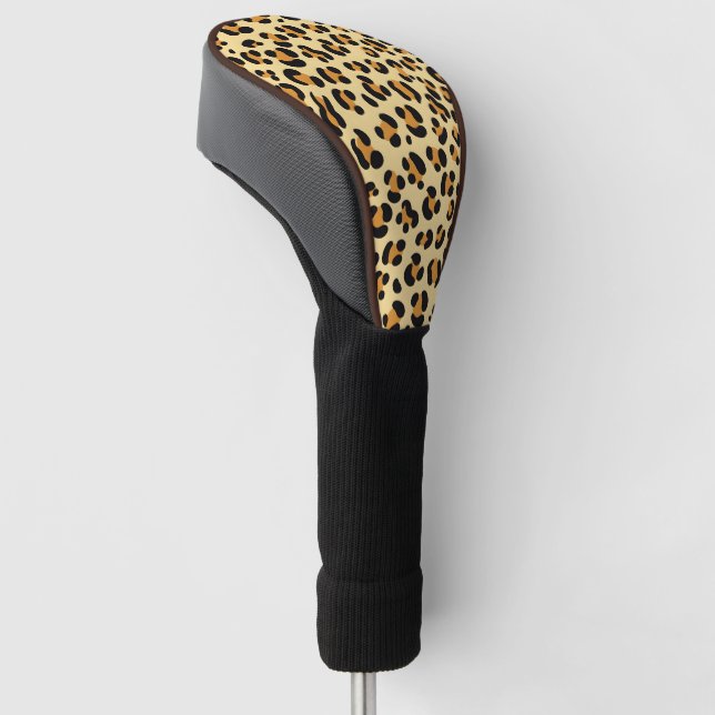 Wild Leopard Skin Golf Head Cover (Angled)