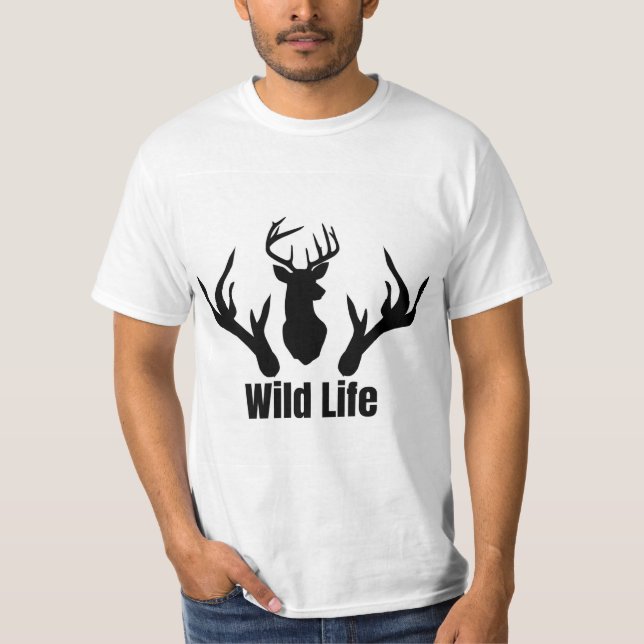 Wild Life deer theme design T-Shirt (Front)