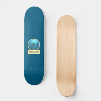 Wild Life! Great White Shark Ocean Blue Skateboard