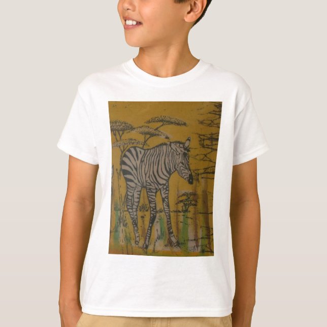 Wild Life Kenya African Safari Zebra.png T-Shirt (Front)