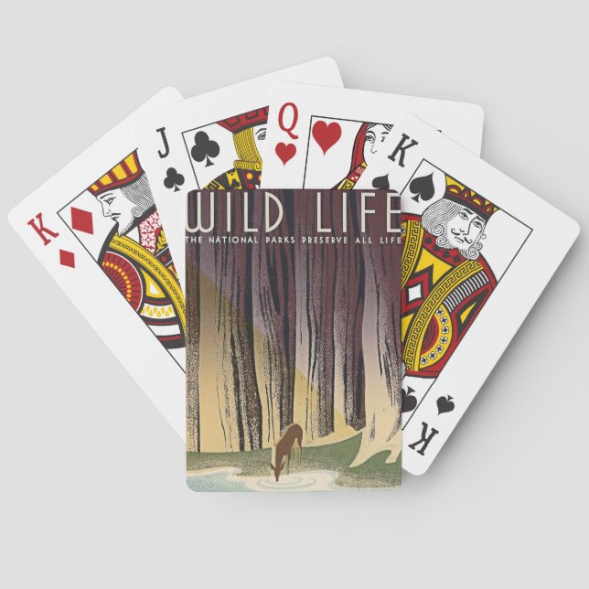 Wild Life - The National Parks preserve all Life. Playing Cards (Back)