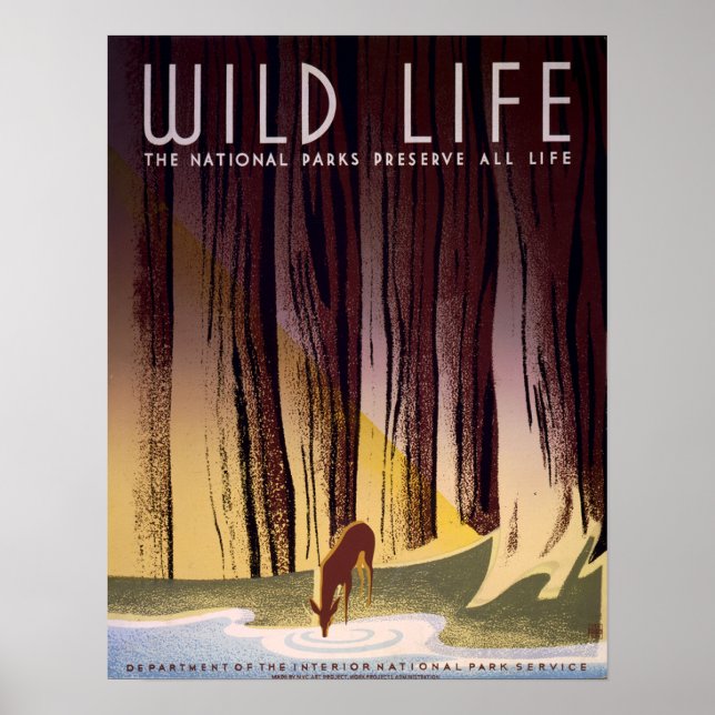 Wild life The National Parks Vintage WPA Poster (Front)
