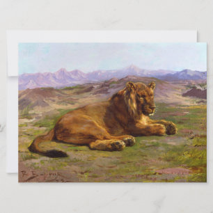 Wild Lion in the Masai Mara Card