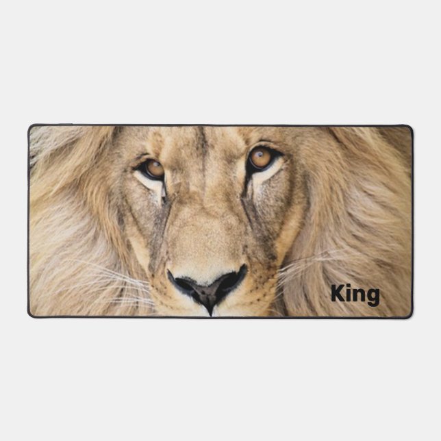 Wild Lion Personalised  Desk Mat (Front)