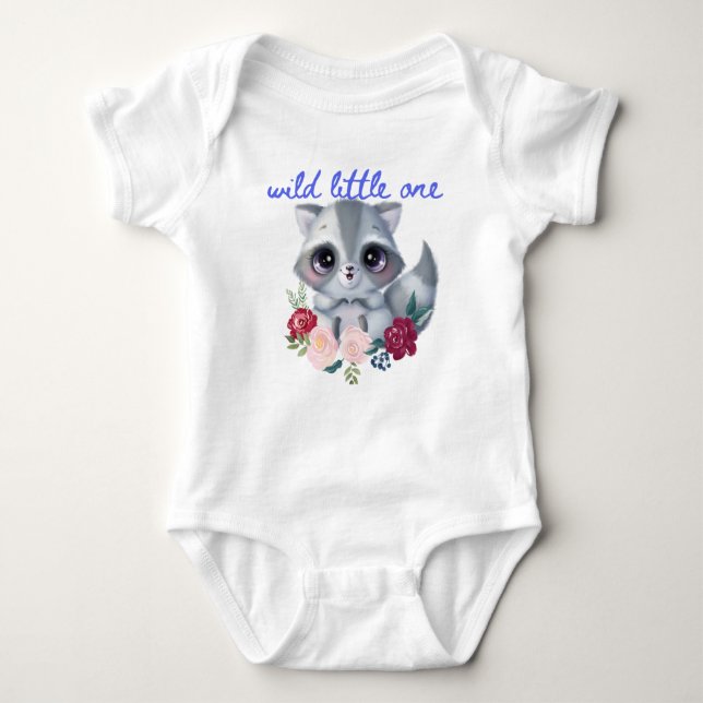 Wild Little One Racoon Bodysuit (Front)