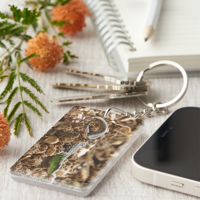 Wild Lizard Nature Photography Rustic  Key Ring (Front Right)
