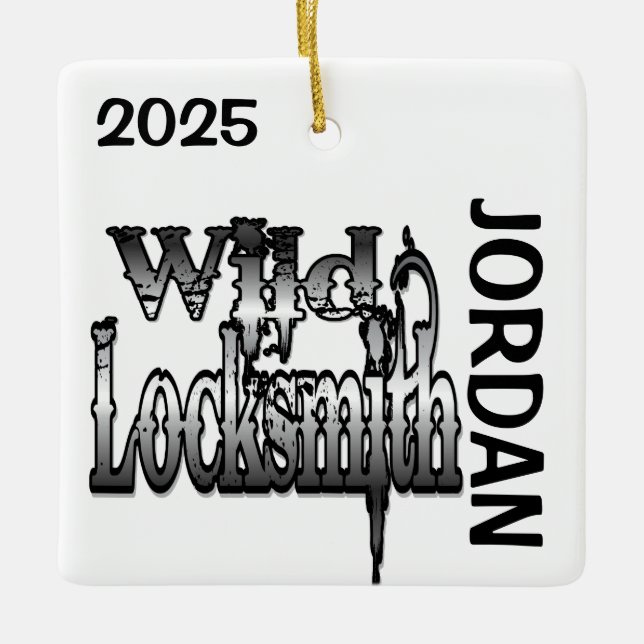 Wild Locksmith CUSTOM Ceramic Ornament (Front)