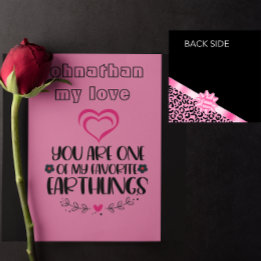 Wild Love in Hot Pink and Black Animal Print Holiday Card