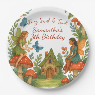 Wild Magical Fairy Garden Birthday Party -  Paper Plate