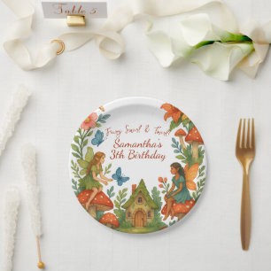 Wild Magical Fairy Garden Birthday Party -  Paper Plate