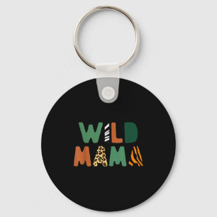Wild Mama Zoo Born Wild Birthday Safari Jungle Fam Key Ring