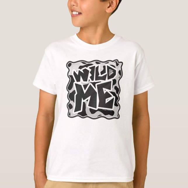 Wild Me Cow Black and White T-Shirt (Front)