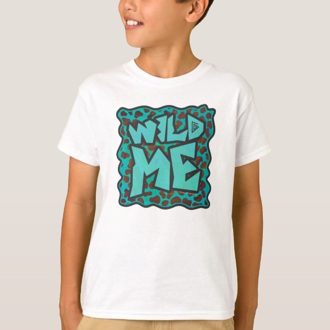 Wild me Dalmatian Brown and Teal Design T-Shirt (Front)