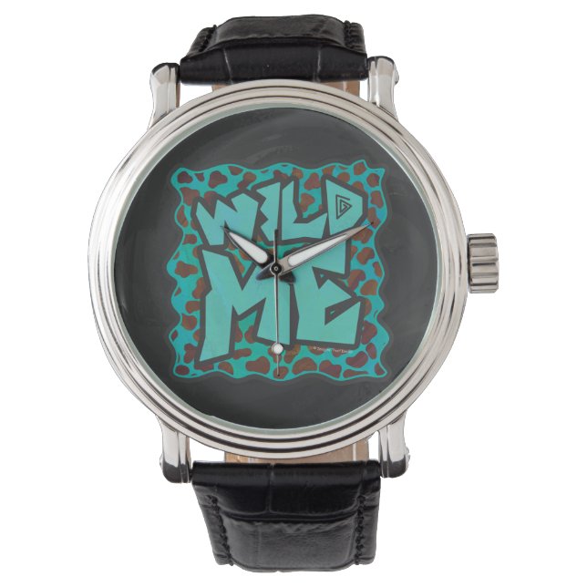 Wild me Dalmatian Brown and Teal Design Watch (Front)