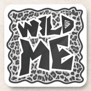 Wild Me Leopard White and Black Coaster
