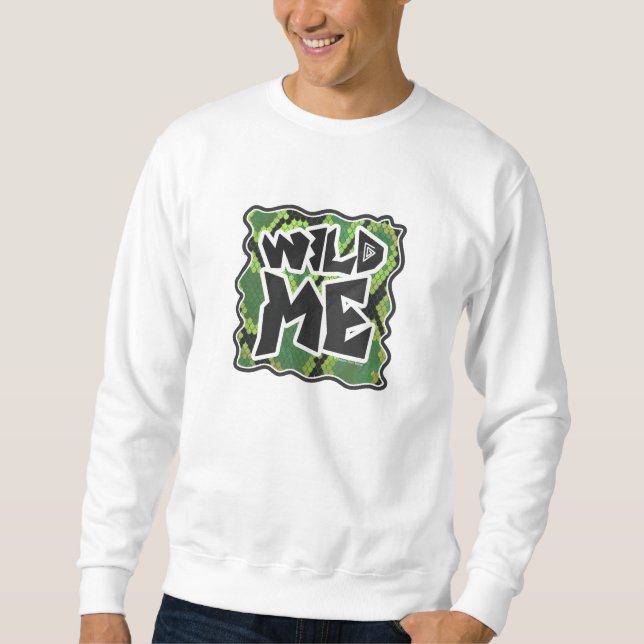 Wild Me Snake Black and Green Print Sweatshirt (Front)