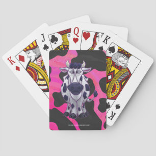 Wild Me Tiger Black and Pink Playing Cards