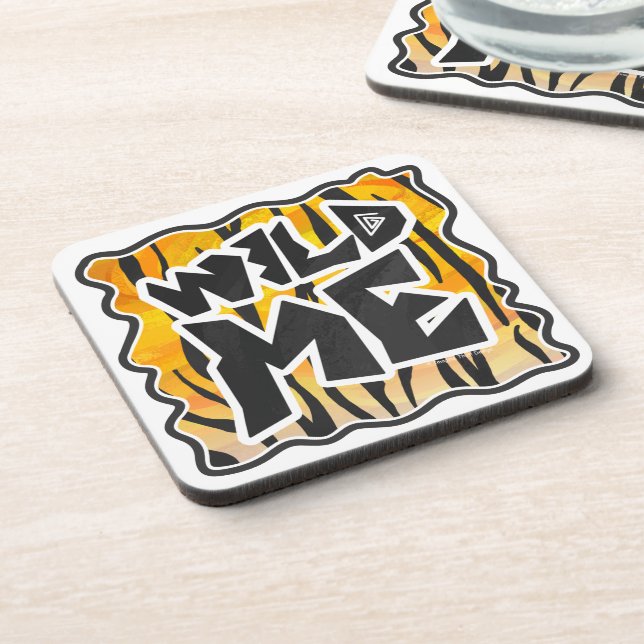 Wild Me Tiger Orange and Black Coaster (Left Side)