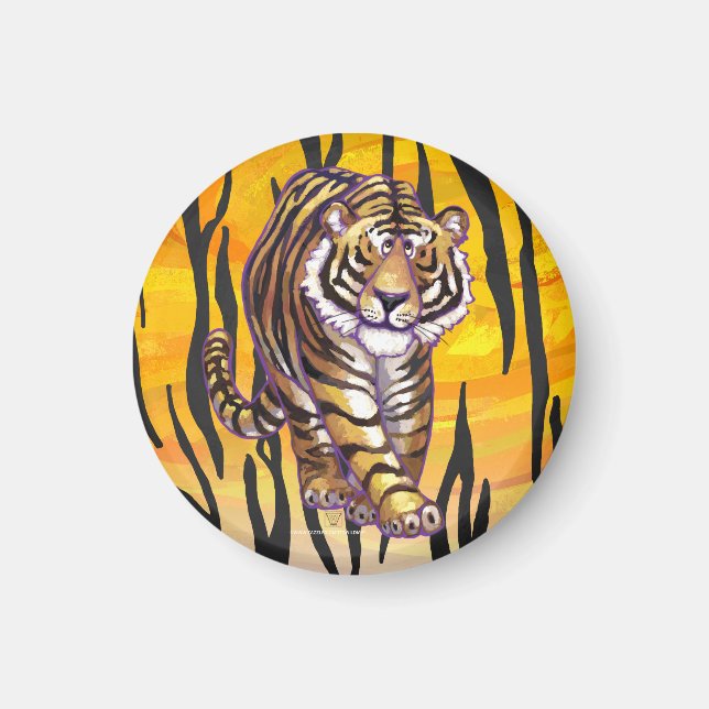 Wild Me Tiger Orange and Black Magnet (Front)