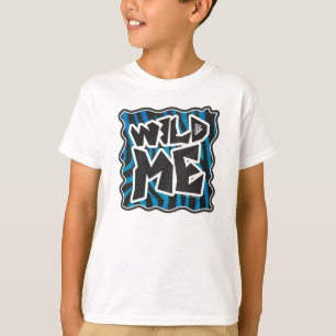 Wild Me Zebra Black and Blue T-Shirt