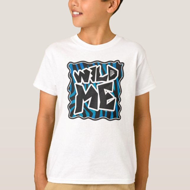 Wild Me Zebra Black and Blue T-Shirt (Front)