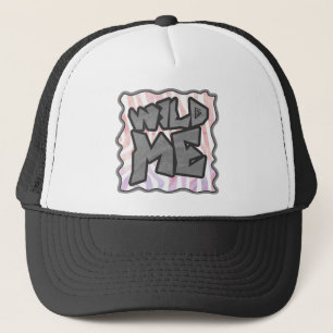 Wild Me Zebra Pink and White Trucker Hat