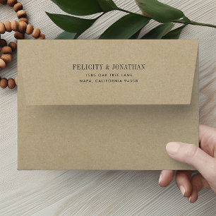 Wild Meadow   Botanical Kraft Return Address Envelope