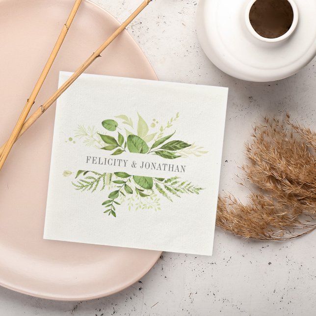 Wild Meadow | Botanical Personalised Wedding Napkin (Creator Uploaded)