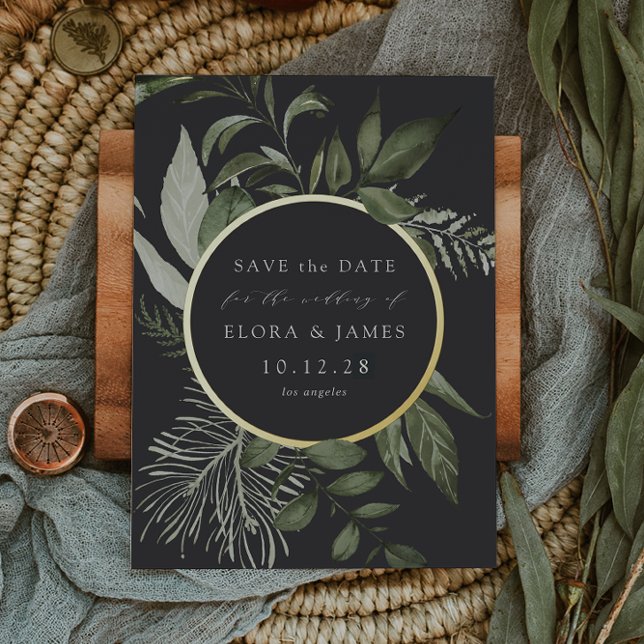 Wild Meadow Foil Save the Date Card (Creator Uploaded)