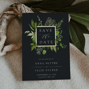 Wild Meadow Foil Wedding Save the Date Card