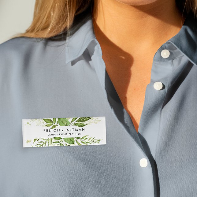 Wild Meadow | Green Botanical Name Tag (Creator Uploaded)