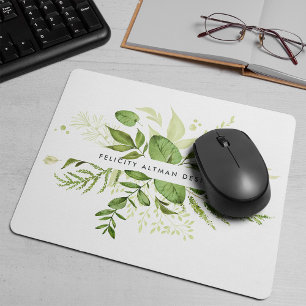 Wild Meadow   Green Botanical Personalised Mouse Pad