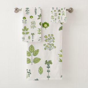 Wild Meadow Herb Green Towel